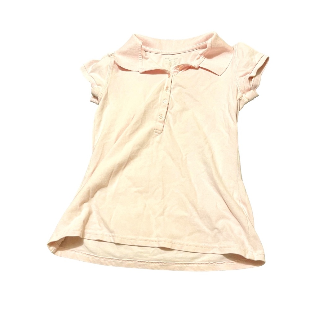 Pastel pink collar neck shirt for girls